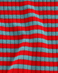 Red and aqua striped Ravioli baby tee with matching Pickle balloon pants