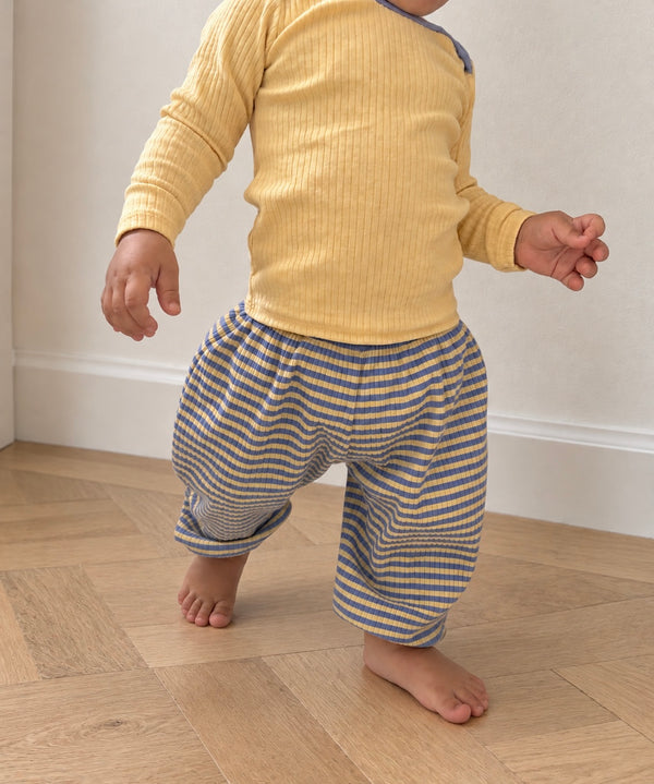 The Pickle Pant — Yellow / Periwinkle