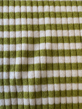 Green and cream striped Ravioli baby tee with matching Whippet leggings