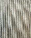 Close-up of the cream Pima cotton and baby alpaca rib knit on the Wren bodysuit