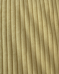 Close-up of the yellow Pima cotton and baby alpaca rib knit on the Ravioli tee